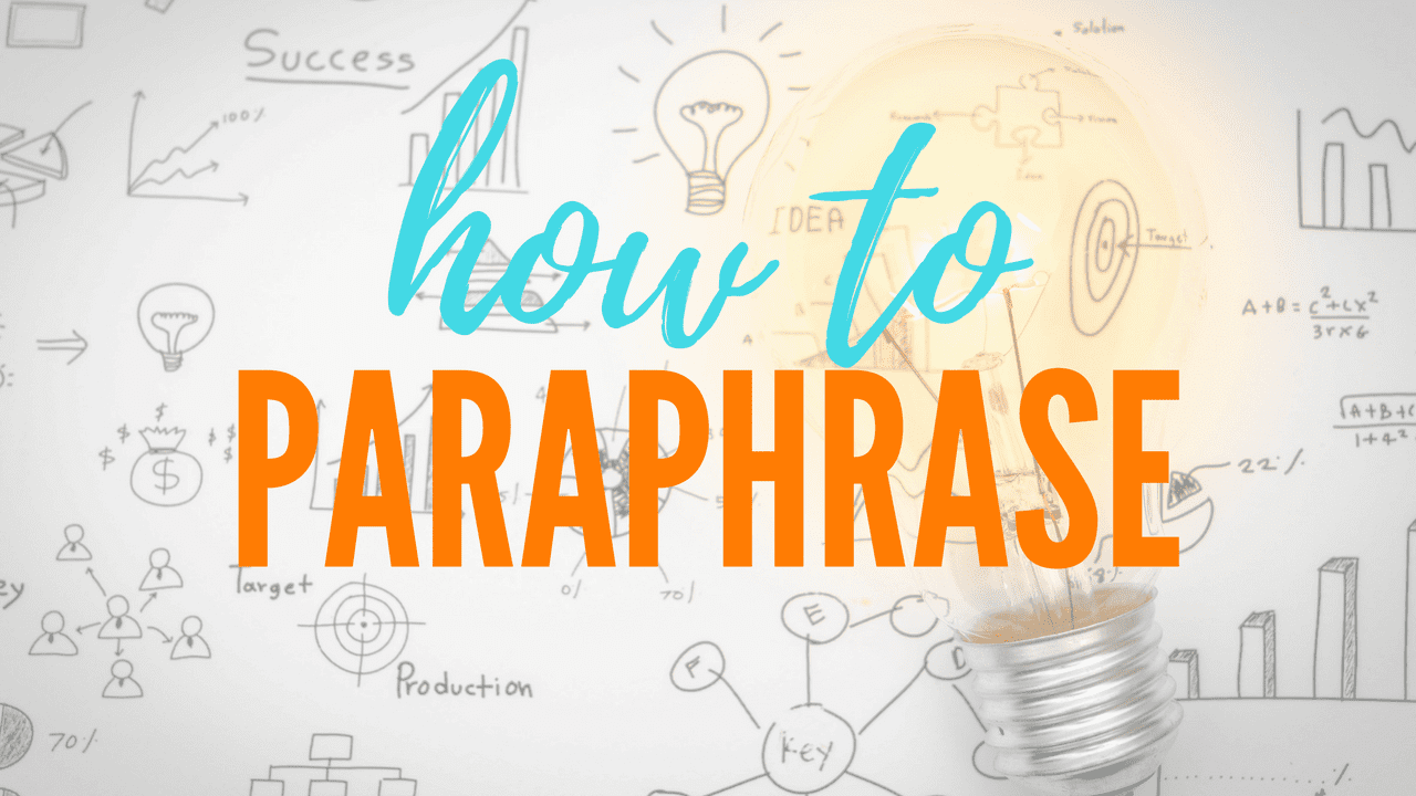 How to Paraphrase A Super Simple Printable Guide